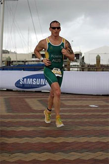Representing Australia at the World Triathlon Championships in Auckland in 2012